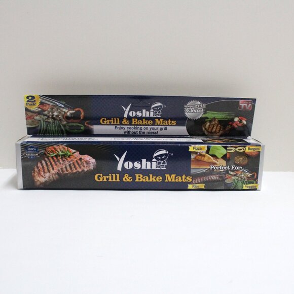 2 Pack Non Stick Yoshi Reusable Grill & Bake Mats - Picture 1 of 12